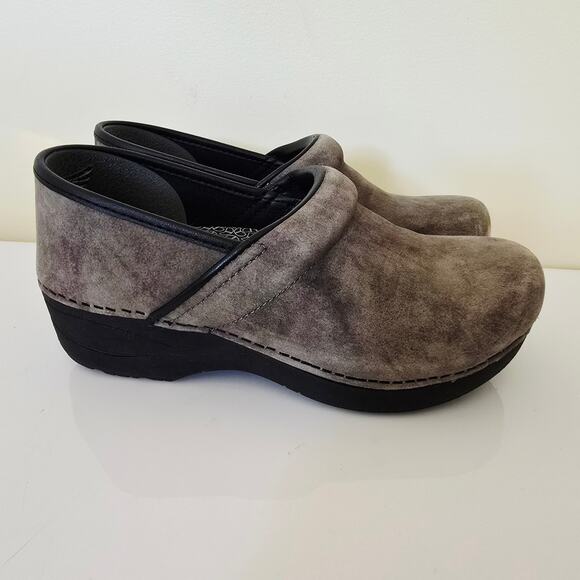Dansko XP 2.0 Slate Marbled Nubuck Leather Clog Purple Gray Size EU 38 US 7.5 8 - Picture 3 of 9